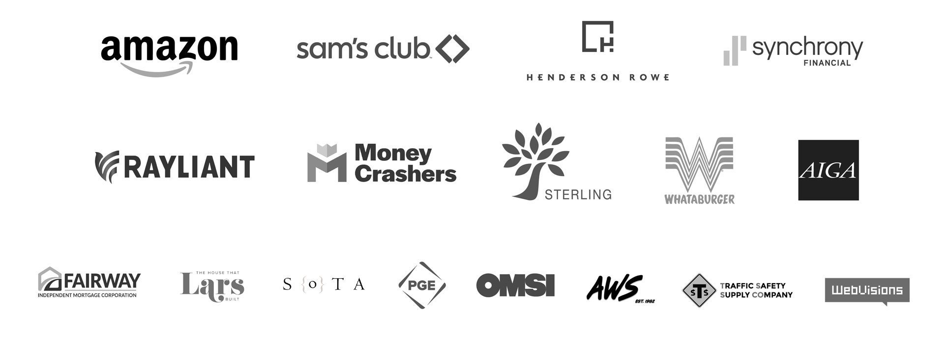 Logos of Clients that Shop has done work for